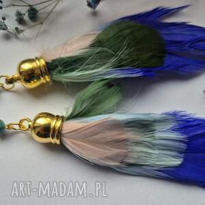 klipsy kolorowe energetyczne pióra duże lekkie wykonane w pojedynczym