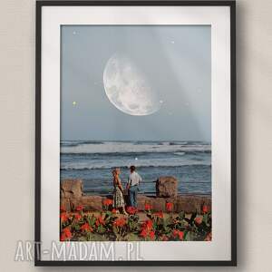 Dapidoka: Plakat gwiazdy w twoich oczach - kolaż fine art - a3, romantyczny, prezent dla zakochanych