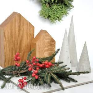 handmade pomysł na świąteczny upominek domki skandynawskie - dębowe