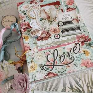 Our story / notes/ pamiętnik/planer ślubny, ptaszki gołąbki serce