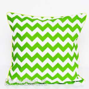 poduszka zygzak green 40x40cm chevron