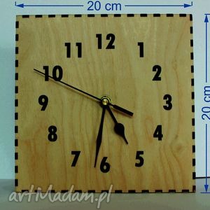 zegar drewniany z mechanizmem sklejka, kwadratowy