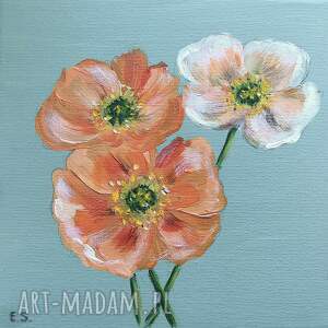 kwiaty - obraz akrylowy, dzień matki, prezent dla mamy, maki