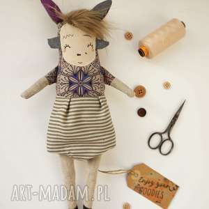 lalka handmade z tkaniny - satomi monsterówna charakterem, prezent