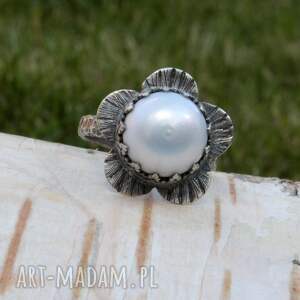 perła i srebro - pierścionek 1769a r 20 srebrze