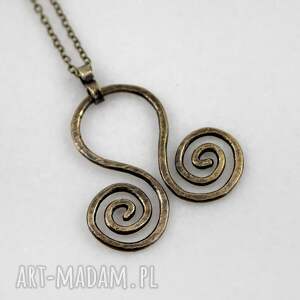 Wężowy - wisior (2510 11) ooak, mosiężny wisiorek