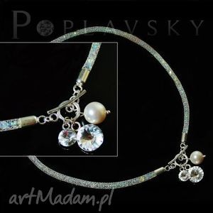 ręcznie wykonane naszyjniki poplavsky naszyjnik crystal pearl