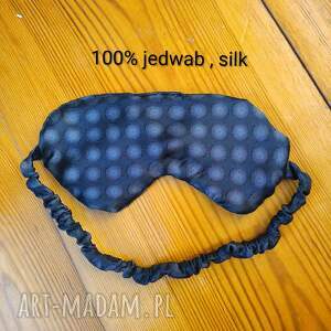 wełniana czarna, jedwabna, opaska - naturalna