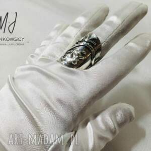 unikatowy srebrny 925 pierścionek regulowany, bransoleta ze srebra