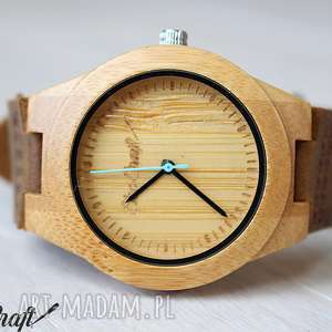 drewniany damski zegarek bamboo blue women - EkoCraft biżuteria zegarki