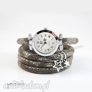yenoo zegarek, bransoletka - gwiazdka owijany rzemień, retro, prezent