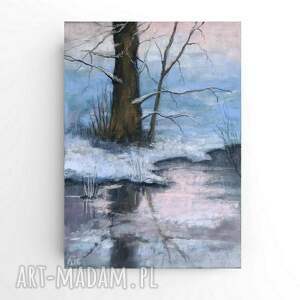 paulina lebida drzewo - praca formatu 24/18 cm, pastele suche