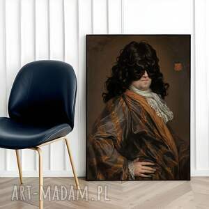 Plakat CURL v2 61x91 cm do salonu i sypialni - Hogstudio, beż i brąz