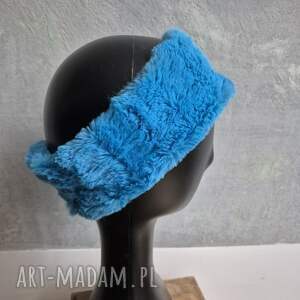 Opaska futrzana niebieska ciepła na podszewce box A1, et, fri