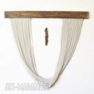 makrama dekoracja ścienna ze starym drewnem japandi wabi - sabi /4/