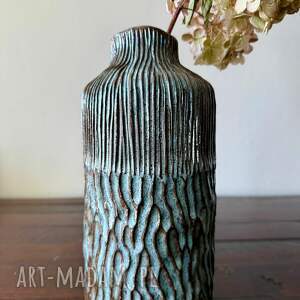 Wazon ceramiczny Deep Lines, rzeźba, dekoracja