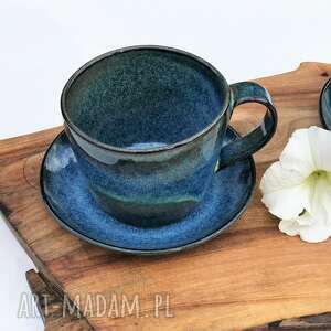 handmade ceramika ręcznie lepiony kubek ceramiczny - duża filiżanka ok. 350