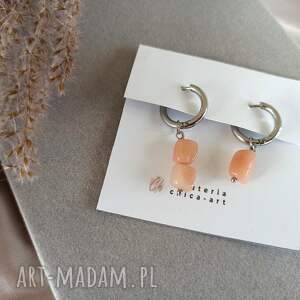 Prezent Kolczyki z wymiennymi zdejmowanymi zawieszkami - kamień