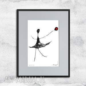 grafika z ramą - nr 85, akwarela ręcznie malowana dekoracja do sypialni