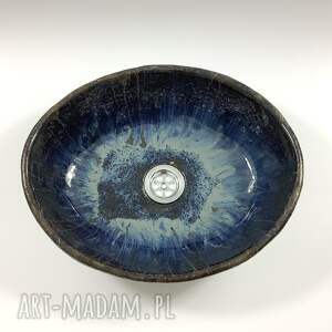 handmade ceramika ceramiczna umywalka ręcznie robiona "burza"