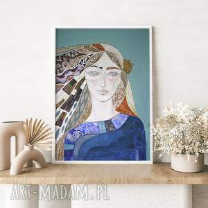plakat A2 - róża pustyni, wydruk, obraz, kobieta, twarz postać