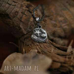 Mini śpiący ze srebra, biżuteria ze zwierzętami, wisior - lisem