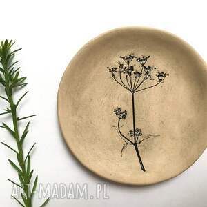 handmade ceramika botaniczny talerzyk