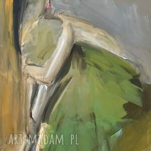 W Zielonej, duży, kobieta obraz do salonu