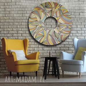 magiczny krąg 2 tondo abstrakcja, koło, akryl, malarstwo