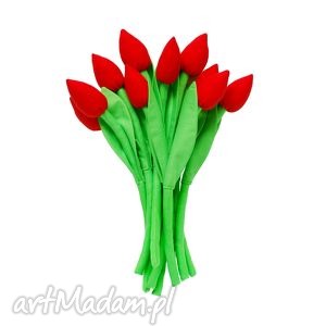 dom tulipany - bukiet szytych kwiatów