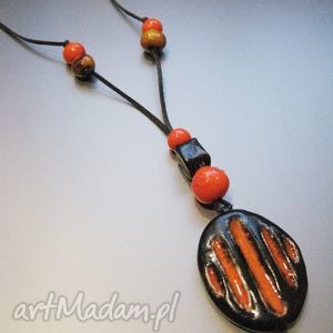 handmade wisiorki wisior „trufle i mandarynki”