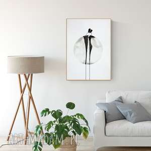grafika 50x70 cm wykonana ręcznie, plakat, abstrakcja, elegancki minimalizm
