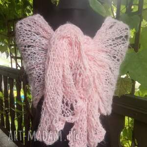 Moherowy na drutach, szal moher alpaka