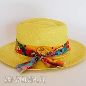 fascynatory kapelusz panamski m, żółty