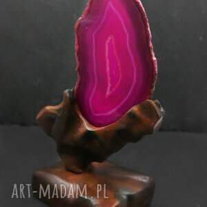 Prezent Stelaż, stojak, uchwyt, stand drewniany na różowy plaster