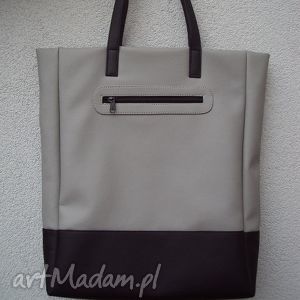 handmade pomysł na upominek świąteczny shopper bag - szary i dodatki