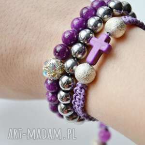 handmade bracelet by sis: cyrkonie w fioletowych kamieniach półszlachetnych
