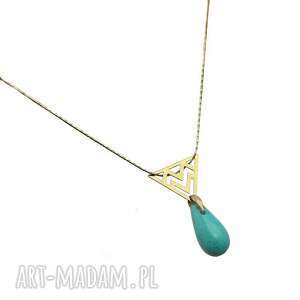 handmade naszyjniki naszyjnik triangle turquoise