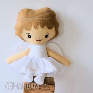 handmade lalki aniołek biały 35 cm