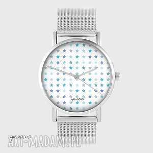 zegarki zegarek, bransoletka - blue stars metalowy gwiazdki modny prezent