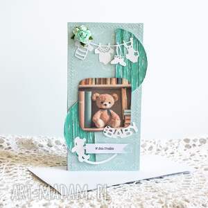 handmade scrapbooking kartki kartka dla dziecka - w dniu urodzin