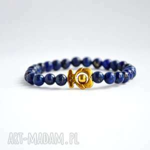 bracelet by sis złoty miś w kamieniach półszlachetnych, lapis, tous, prezent