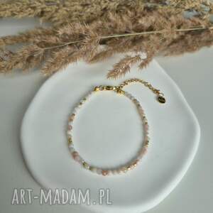 Revolution Stone - Bransoletka Opal Różowy handmade z kamieni naturalnych