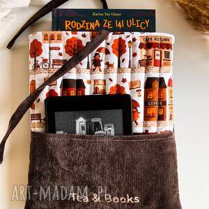 Personalizowane etui na książkę ze sztruksu - book sleeve
