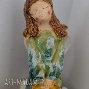 anioł ceramiczny lampion prezent, dom, chrzest, kom