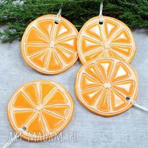 zestaw zawieszek plasterki pomarańczy choinkę owoce ozdoby świąteczne