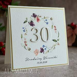 kartka urodzinowa z kopertą prezentową, bh 70b 30 urodziny prezent