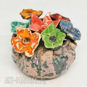 dekoracje flower box kwiaty ceramiczne donica piękny duży wyjątkowy komplet