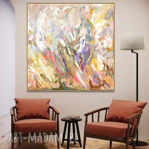 abstrakcja 80x80 cm, modny obraz duzy plotnie, nowoczesny