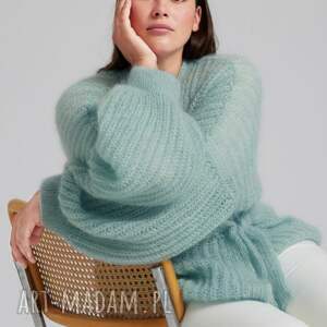 sweter melun, sweter, pullower, jedwabny, moherowy, elegancki, ręcznie wykonany